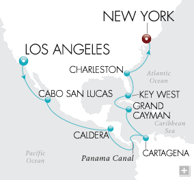 Cruises Around The World Classic Canal Crossing Map