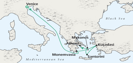 Cruises Around The World Venice to Athens