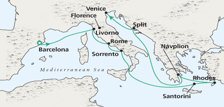 Cruises Around The World Ages of Antiquity Barcelona to Venice 5317