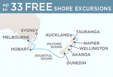 Cruises Around The World Regent World Cruises Voyager 2026 Map January 17 February 1 2026 - 15 Days
