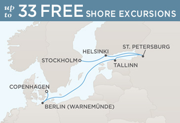 Cruises Around The World Regent World Cruises Voyager 2026 Map STOCKHOLM TO COPENHAGEN