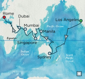 Cruises Around The World Crystal Serenity January 23 May 16 2027 Los Angeles, CA, United States to Civitavecchia, Italy