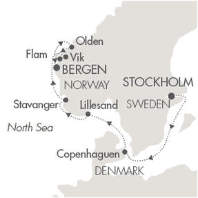 Cruises Around The World L Austral June 22-29 2028 Stockholm, Sweden to Bergen, Norway
