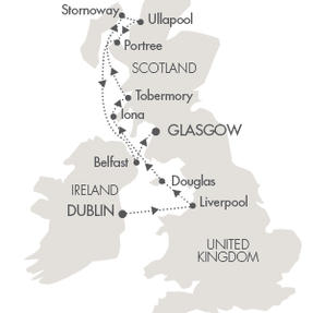Cruises Around The World Le Boreal May 16-24 2028 Dublin, Ireland to Glasgow, United Kingdom
