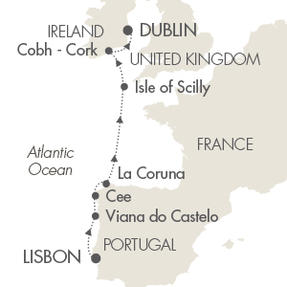 Cruises Around The World Le Boreal May 9-16 2028 Lisbon, Portugal to Dublin, Ireland