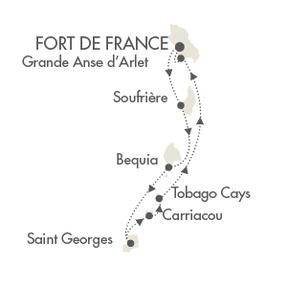 Cruises Around The World Le Ponant February 20-27 2028 Fort-de-France, Martinique to Fort-de-France, Martinique