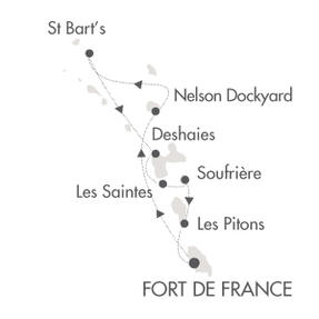 Cruises Around The World Le Ponant February 27 March 5 2028 Fort-de-France, Martinique to Fort-de-France, Martinique