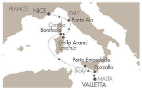 Cruises Around The World Le Ponant May 5-12 2028 Nice, France to Valletta, Malta