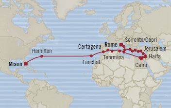 Cruises Around The World Oceania Insignia August 28 September 29 2028 Rome (Civitavecchia), Italy to Miami, FL