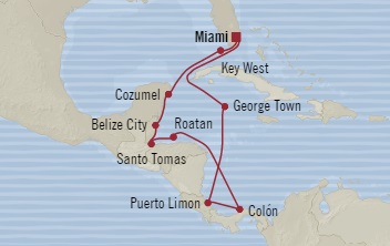 Cruises Around The World Oceania Insignia December 11-23 2028 Miami, FL, United States to Miami, FL, United States