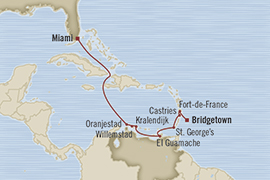 Cruises Around The World Oceania Insignia January 4-14 2028 Miami, FL, United States to Bridgetown, Barbados