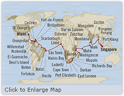 Cruises Around The World Oceania Insignia January 4 Mars 15 2028 Miami, FL, United States to Singapore, Singapore