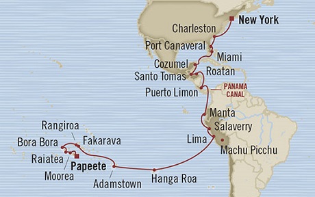 Cruises Around The World Oceania Marina April 11 May 14 2028 Papeete, French Polynesia to New York, NY, United States