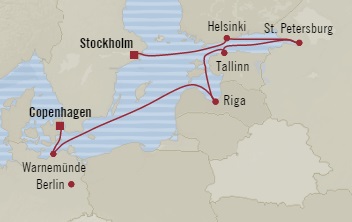 Cruises Around The World Oceania Marina August 26 September 3 2028 Copenhagen, Denmark to Stockholm, Sweden