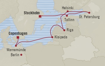 Cruises Around The World Oceania Marina July 13-23 2028 Copenhagen, Denmark to Stockholm, Sweden