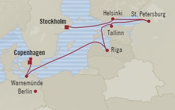 Cruises Around The World Oceania Marina June 24 July 3 2028 Copenhagen, Denmark to Stockholm, Sweden