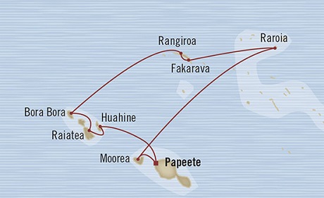 Cruises Around The World Oceania Marina March 25 April 4 2028 Papeete, French Polynesia to Papeete, French Polynesia