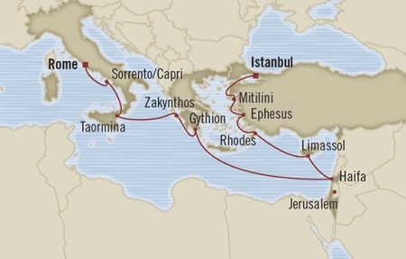 Cruises Around The World Oceania Nautica April 28 May 10 2028 Istanbul, Turkey to Civitavecchia, Italy