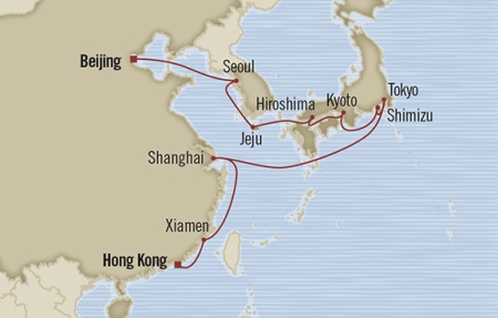 Cruises Around The World Oceania Nautica March 4-24 2028 Tianjin, China to Hong Kong, Hong Kong