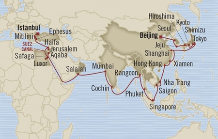 Cruises Around The World Oceania Nautica March 4 April 28 2028 Tianjin, China to Istanbul, Turkey