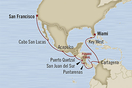 Cruises Around The World Oceania Regatta April 24 May 10 2028 Miami, FL, United States to San Francisco, CA, United States