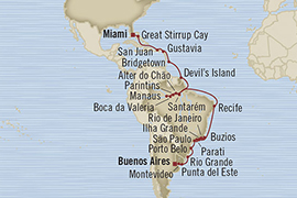 Cruises Around The World Oceania Regatta February 28 April 2 2028 Buenos Aires, Argentina to Miami, FL, United States