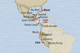 Cruises Around The World Oceania Regatta January 20 February 7 2028 Miami, FL, United States to Callao, Peru