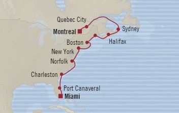 Cruises Around The World Oceania Regatta October 22 November 5 2028 Montreal, Canada to Miami, FL, United States