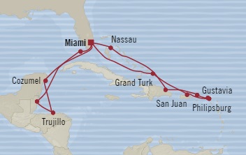 Cruises Around The World Oceania Riviera December 5-22 2028 Miami, FL, United States to Miami, FL, United States