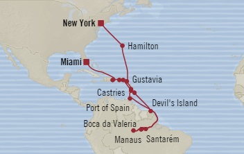 Cruises Around The World Oceania Sirena October 28 November 25 2028 New York, NY, United States to Miami, FL, United States