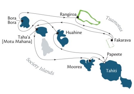 Cruises Around The World Paul Gauguin June 1-11 2028 Papeete, Tahiti, Society Islands to Papeete, Tahiti
