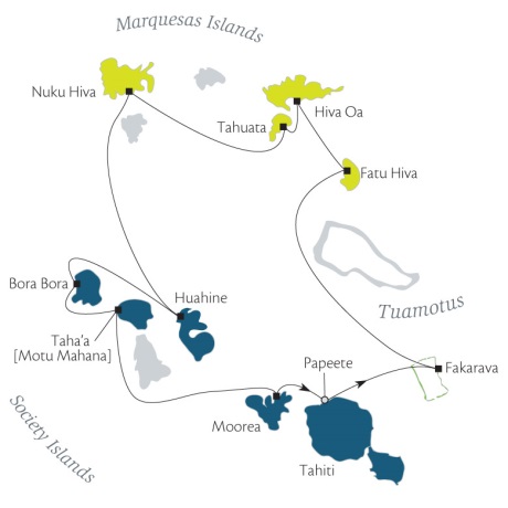 Cruises Around The World Paul Gauguin June 25 July 9 2028 Papeete, Tahiti, Society Islands to Papeete, Tahiti