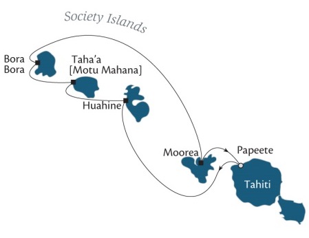 Cruises Around The World Paul Gauguin September 3-10 2028 Papeete, Tahiti, Society Islands to Papeete, Tahiti