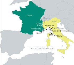 Cruises Around The World Tere Moana October 22-29 2028 Rome, Italy to Nice, France