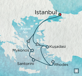 Cruises Around The World Crystal World Cruises Serenity 2027 Vistas of the Aegean Sea Map