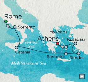 Cruises Around The World Crystal World Cruises Serenity 2027 Myths and Monuments Map