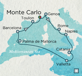 Cruises Around The World Crystal World Cruises Serenity 2027 Magical Mediterranean Map