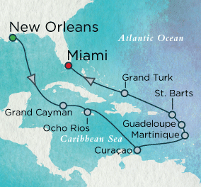 Cruises Around The World Bourbon Street to South Beach Map Cruises Around The World Crystal World Cruises Serenity 2028 World Cruise
