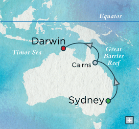 Cruises Around The World From Barrier Reef to Bali: Crystal Getaways Map February 16-23 2026 - 7 Days crystal symphony