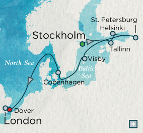 Cruises Around The World Baltic Reflections Map August 7-17 2026 - 10 Days Cruises Around The World Crystal World Cruises symphony