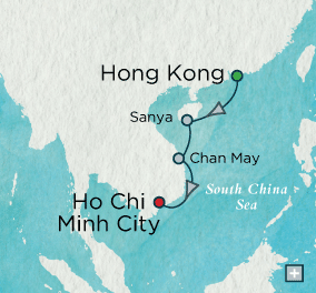 Cruises Around The World Crystal World Cruises symphony 2027 Pagodas &amp; Palaces: Crystal Getaways Map