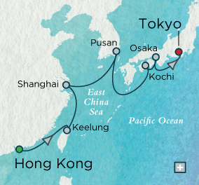 Cruises Around The World Crystal World Cruises symphony 2027 Across the East China Sea Map