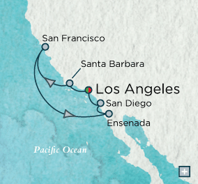 Cruises Around The World Crystal World Cruises symphony 2027 California Dreams Map