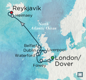 Cruises Around The World Crystal World Cruises symphony 2027 Beyond the Irish Sea Map