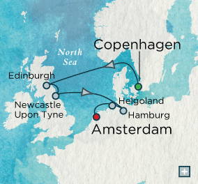 Cruises Around The World Crystal World Cruises symphony 2027 Noble North Sea Map