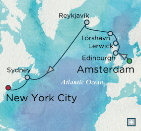 Cruises Around The World Crystal World Cruises symphony 2027 Northern Isle Crossing Map