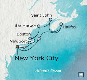 Cruises Around The World Crystal World Cruises symphony 2027 New England Discovery Map