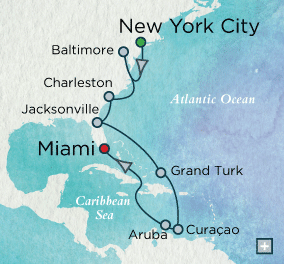 Cruises Around The World Crystal World Cruises symphony 2027 Colonial Coast & Beyond Map