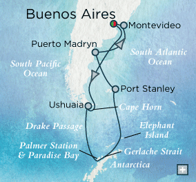 Cruises Around The World Crystal World Cruises Symphony 2028 Antarctic Discovery Map