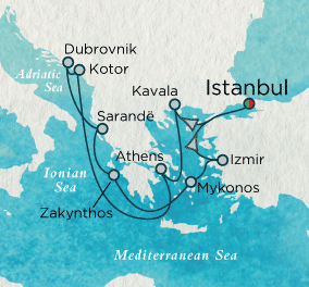 Cruises Around The World Beyond the Aegean Map Cruises Around The World Crystal World Cruises Symphony 2028
